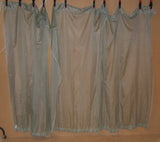 Designer Curtains 3 Pieces 7ft x 5ft Green lm504d Polyester Shear -- Used