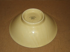 Pier 1 Bowl 14in x 14in x 4in Green/Cream Contemporary Earthenware -- Used