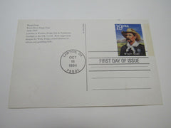 USPS Scott UX187 19c Wyatt Earp First Day of Issue Postal Card -- New