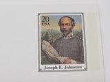 USPS Scott UX212 20c Joseph E Johnston Mint Never Hinged/MNH Postal Card -- New