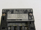 Square D Company NEMA Size 1 Three Phase SC0 3 Motor Starter 7.5in x 5in 274395 -- Used