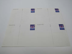 USPS Scott UX279 20c Love Swans Sheet of 4 Mint Never Hinged/MNH Postal Card -- New