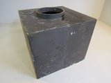 Professional Square 2 Piece Light Post Base 14.25in x 12.25in Brown Metal -- Used