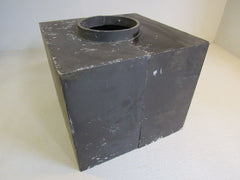 Professional Square 2 Piece Light Post Base 14.25in x 12.25in Brown Metal -- Used