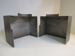 Professional Square 2 Piece Light Post Base 14.25in x 12.25in Brown Metal -- Used
