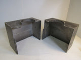 Professional Square 2 Piece Light Post Base 14.25in x 12.25in Brown Metal -- Used