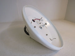Professional Ceiling Hanging Fluorescent Light Fixture 15.5in White Metal -- Used