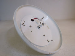 Professional Ceiling Hanging Fluorescent Light Fixture 15.5in White Metal -- Used