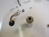 Professional Ceiling Hanging Fluorescent Light Fixture 15.5in White Metal -- Used