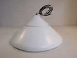 Professional Ceiling Hanging Fluorescent Light Fixture 15.5in White Metal -- Used