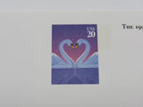 USPS Scott UX279 20c Love Swans Sheet of 4 Mint Never Hinged/MNH Postal Card -- New