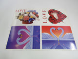 USPS Scott UX279 20c Love Swans Sheet of 4 Mint Never Hinged/MNH Postal Card -- New