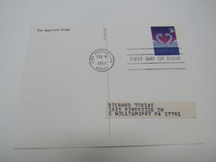 USPS Scott UX279 20c Love Swans First Day of Issue Postal Card -- New