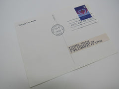 USPS Scott UX279 20c Love Swans First Day of Issue Postal Card -- New