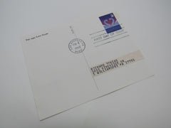 USPS Scott UX279 20c Love Swans First Day of Issue Postal Card -- New