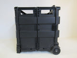 Standard Fold Out Rolling Storage Container 17-in x 15-in x 16-in -- Used