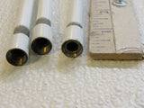 Professional Threaded Rod Electrical Fixture Mounting Lot of 3 White Metal -- Used