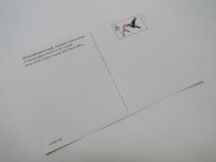 USPS Scott UX294 20c Green Throated Carib Humming Bird Postal Card -- New