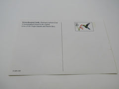USPS Scott UX294 20c Green Throated Carib Humming Bird Postal Card -- New