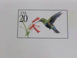 USPS Scott UX294 20c Green Throated Carib Humming Bird Postal Card -- New