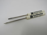 Professional 2 Flathead Slotted Pocket Clip Screwdrivers 5-1/2-in Vintage -- Used