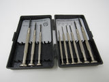 Synthesize 9 Piece Precision Screwdriver Set With Case Phillips Slotted Vintage -- Used