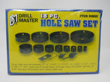 Drill Master 18 Piece Hole Saw Set 3/4-in to 5-in 94665 Vintage -- New