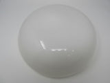 Designer 12-1/2-in Round Light Fixture Cover Shade White Vintage Glass -- Used