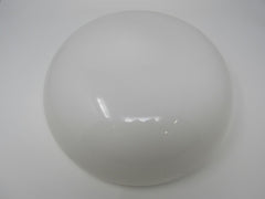 Designer 12-1/2-in Round Light Fixture Cover Shade White Vintage Glass -- Used