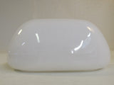 Designer Oblong Light Fixture Cover Shade 10in x 5in x 5in White Vintage Glass -- Used
