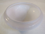 Designer 11-1/4-in Round Light Fixture Cover Shade White Vintage Glass -- Used