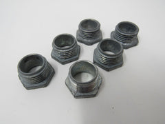 Standard Threaded Hex Bushings Lot of 6 3/4-in Zinc Galvanized -- New