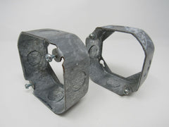 Standard Electrical Outlet Box Double Gang Lot of 2 3-1/2-in x 3-1/2-in x 2-in -- New