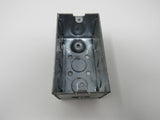 Standard Electrical Outlet Box Single Gang 4in x 2.25in x 2.25in Zinc Galvanized -- New