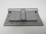 Leviton Weatherproof Outlet Receptacle Cover Wet Location Zinc Galvanized -- Used