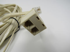 Standard Phone Cable 2 Port Splitter With Cable 25 ft RJ 11 -- Used