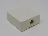 Standard Phone Wall Jack RJ-11 Single Port Surface Mount -- New