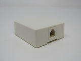 Standard Phone Wall Jack RJ-11 Single Port Surface Mount -- New