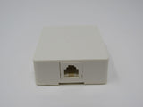 Standard Phone Wall Jack RJ-11 Single Port Surface Mount -- New