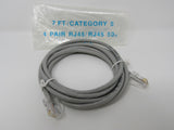 Standard Ethernet Patch Cable RJ-45 7 ft Cat. 5e UTP -- New