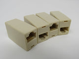 Standard 4 Phone Couplers RJ-11 Female Single Port -- New