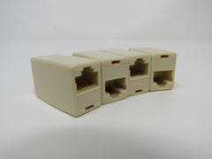 Standard 4 Phone Couplers RJ-11 Female Single Port -- New