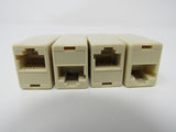 Standard 4 Phone Couplers RJ-11 Female Single Port -- New