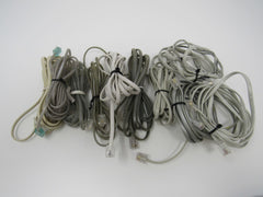 Standard Assorted Phone Cords Cables RJ-11 Lot of 10 -- Used
