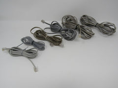 Standard Assorted Phone Cords Cables RJ-11 Lot of 6 -- Used