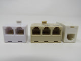 Standard Lot of 3 Phone Couplers Splitters RJ-11 -- Used