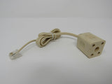 Standard Phone Cord Cable RJ-11 With Unique End 2 ft -- Used