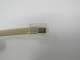 Standard Phone Cord Cable RJ-11 With Unique End 2 ft -- Used