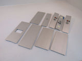 Standard Partition Wall Electrical Covers Qty 9 Gray Aluminum -- Used