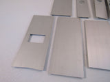 Standard Partition Wall Electrical Covers Qty 9 Gray Aluminum -- Used